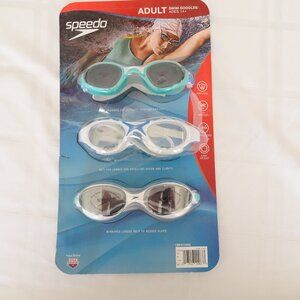 Speedo Adult Unisex Swim Goggles 3-pack. UV protection, Latex Free